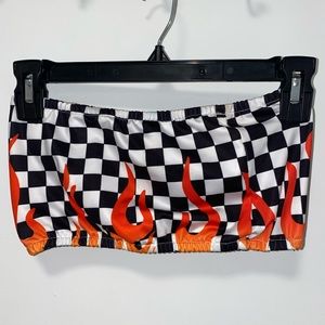 racecar strapless top